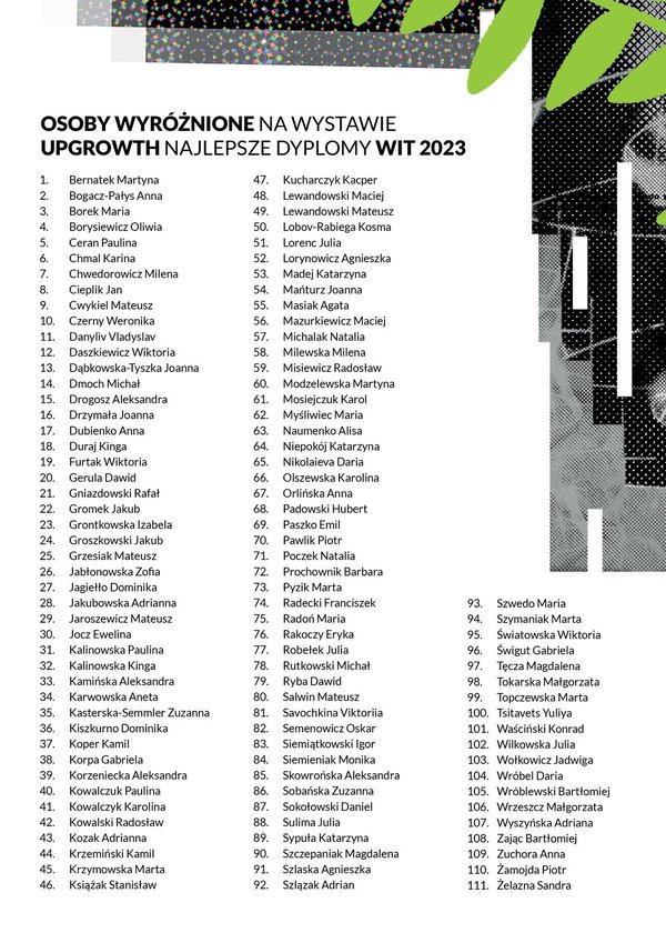 UPGROWTH - Najlepsze Dyplomy WIT 2023!